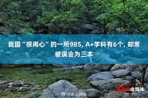 我国“很闹心”的一所985, A+学科有6个, 却常被误会为三本