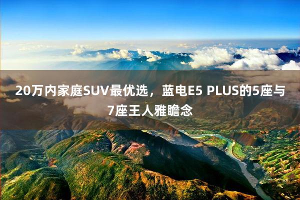 20万内家庭SUV最优选，蓝电E5 PLUS的5座与7座王人雅瞻念