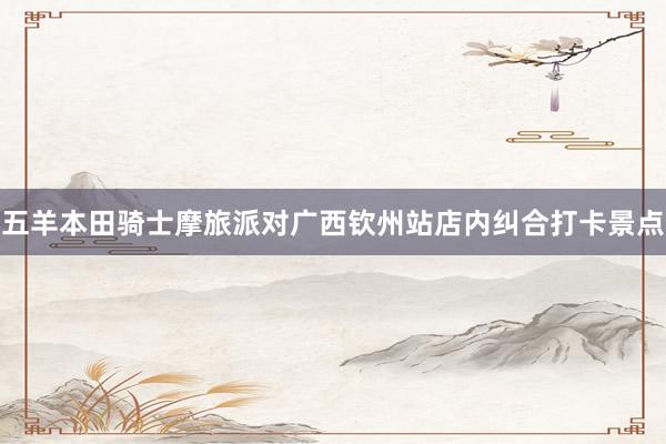 五羊本田骑士摩旅派对广西钦州站店内纠合打卡景点